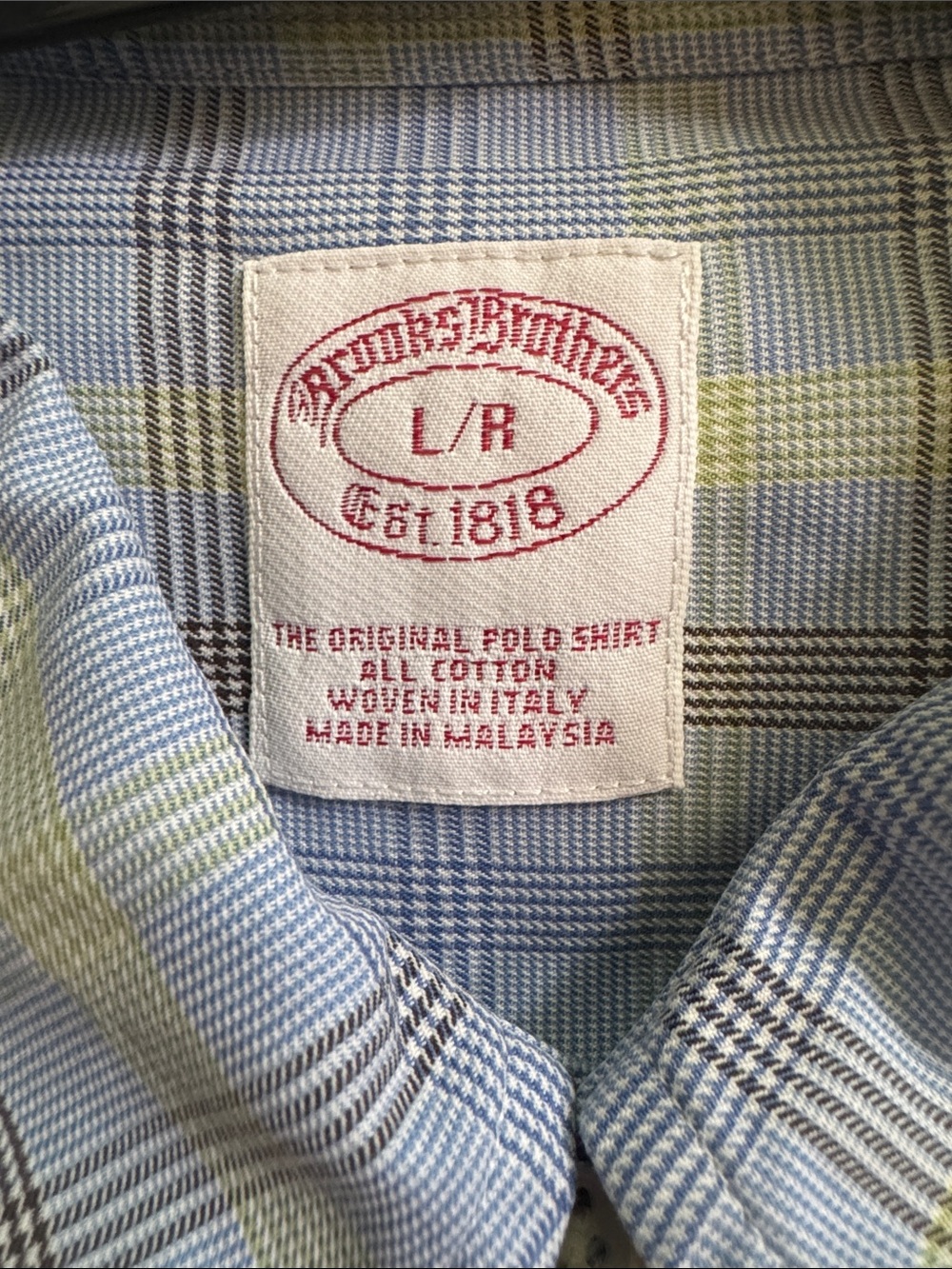 Brooks Brothers blue button down, size L/R